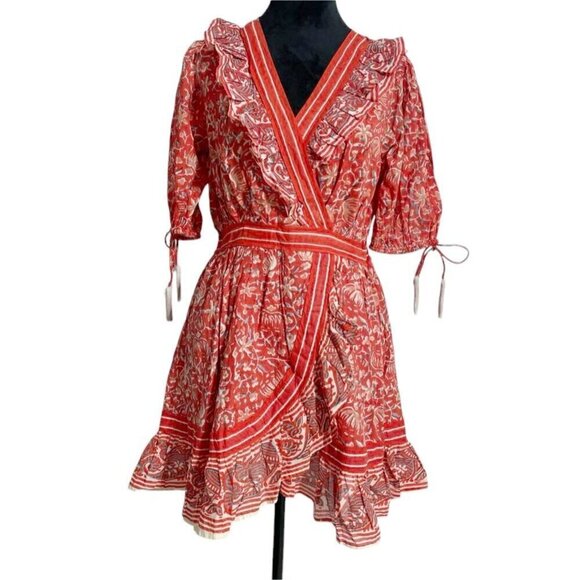 NEW Cleobella Size Medium Dress Wrap Mini Short Blair Tassel Cuff - Picture 2 of 16